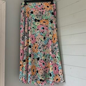 Vintage Napa Valley Maxi Floral Cottagecore Skirt Sz 12 EUC Granny 90s